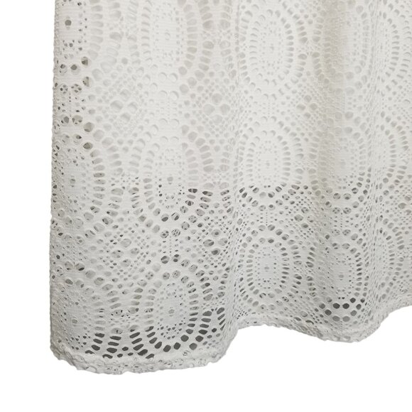 Magic Medium Skirt Knit Lace Cutout Hippie BoHo Romantic Maxi Stretch Waist - Picture 5 of 6